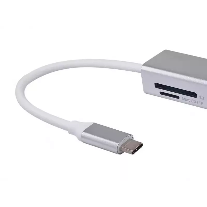 Equip USB-C uz 4 portu USB 3.0 centrmezgls, USB 3.2 Gen 1 (3.1 Gen 1) Type-C, USB 3.2 Gen 1 (3.1 Gen 1) Type-A, 5000 Mbit/s, sudraba, alumīnijs, Windows 10, Windows 7, Windows 8