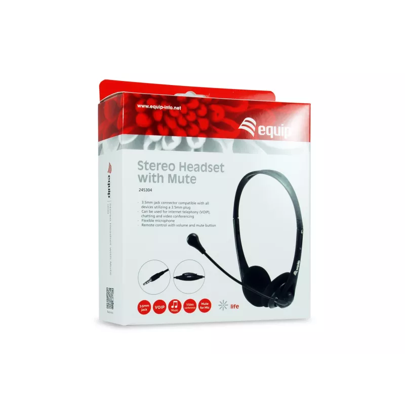 Austiņu komplekts Equip Stereo Headset with Mute