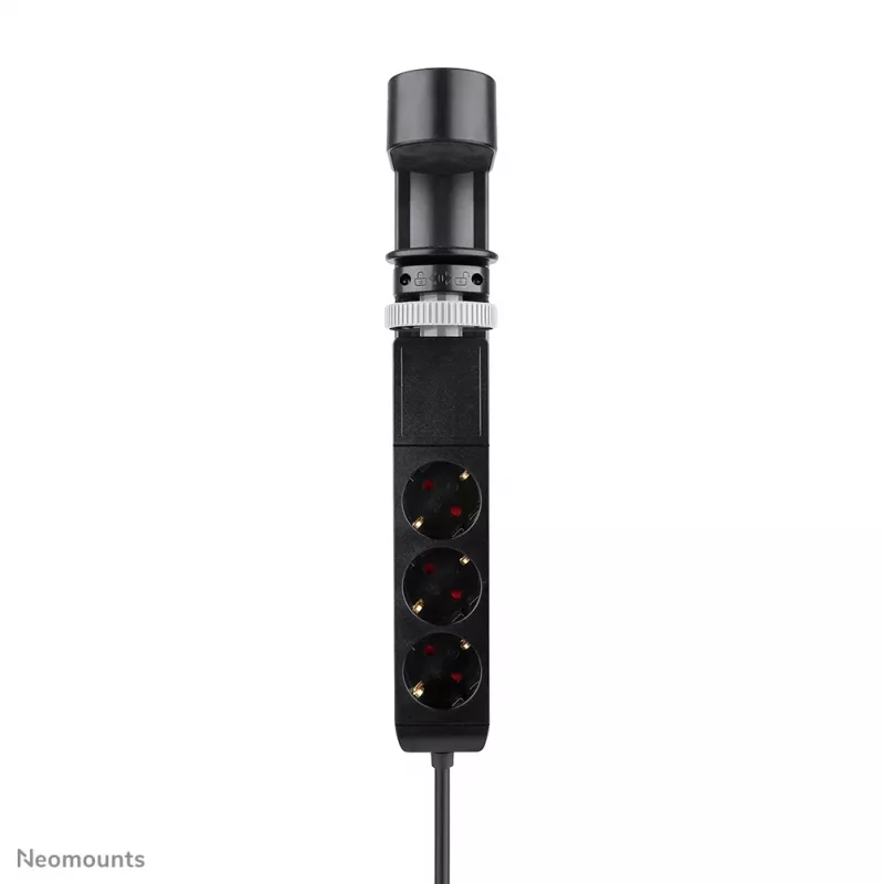 Neomounts DS22-840BL6 galda kontaktligzda ar skavu un USB-C un USB-A pieslēgvietām – ātrā uzlāde
