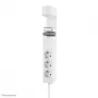 Neomounts DS22-840WH6 galda kontaktligzda ar skavu un USB-C un USB-A pieslēgvietām – ātra uzlāde