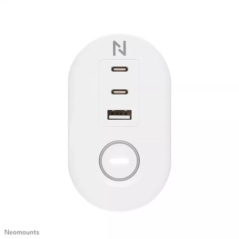 Neomounts DS22-840WH6 galda kontaktligzda ar skavu un USB-C un USB-A pieslēgvietām – ātra uzlāde