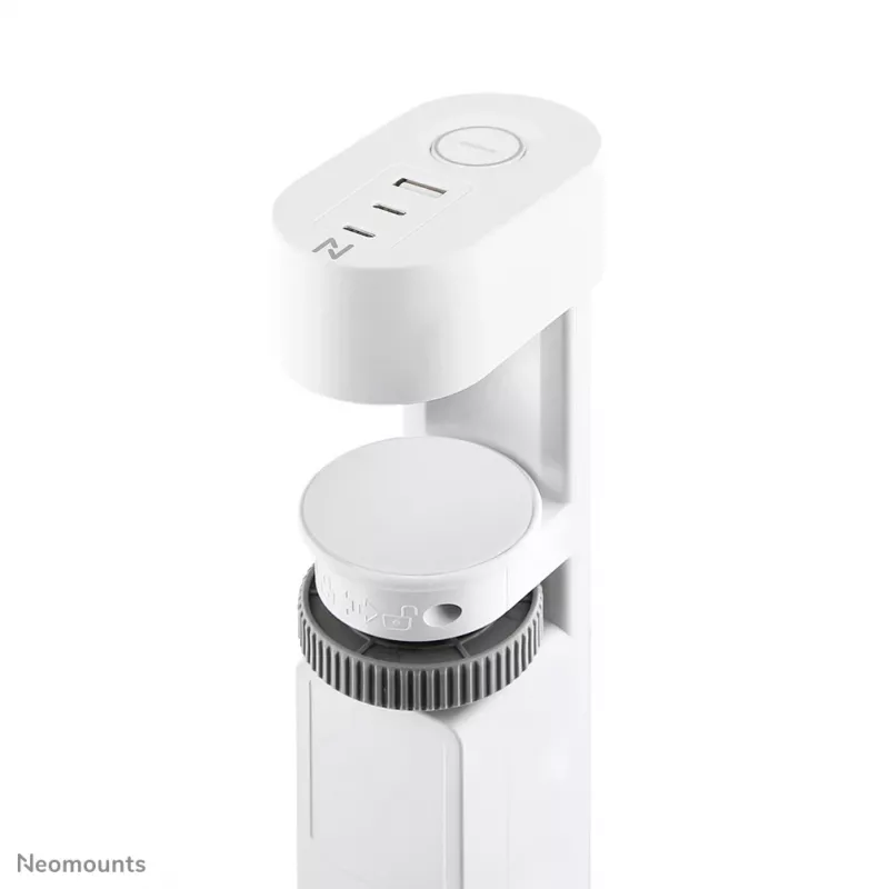 Neomounts DS22-840WH6 galda kontaktligzda ar skavu un USB-C un USB-A pieslēgvietām – ātra uzlāde