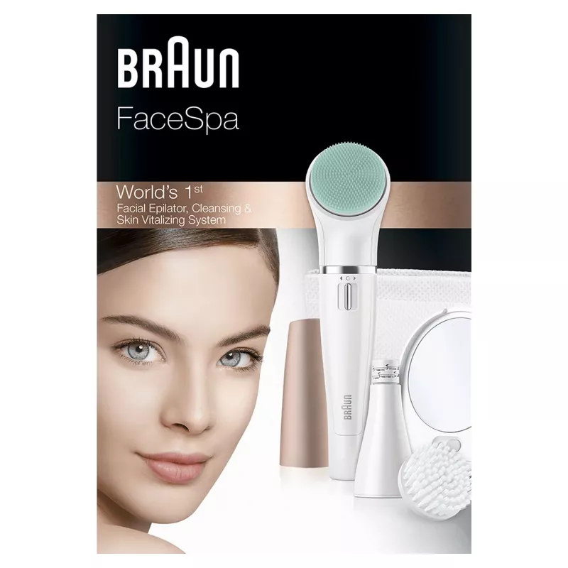 Sejas epilators Braun FaceSpa 851V zeltaini balts