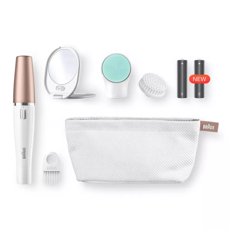 Sejas epilators Braun FaceSpa 851V zeltaini balts