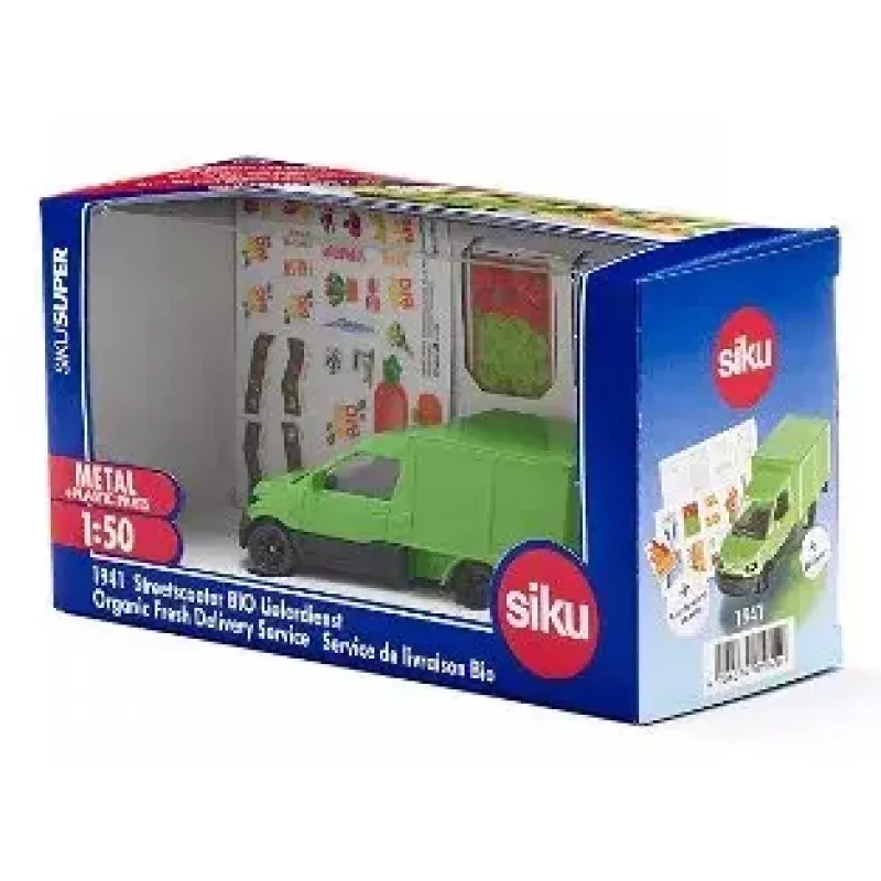Siku Streetscooter Organic Fresh Delivery Service skrejritenis, modelis, salikts, 1:50