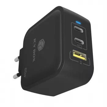 Iekštelpu lādētājs ICY BOX IB-PS1030-PD universāls melns ātrā uzlāde