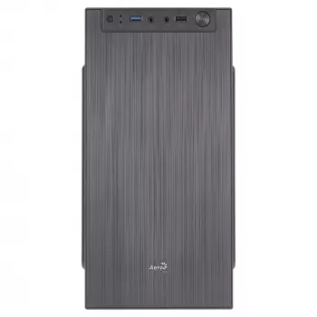 Aerocool CS108BKV1 Compact Micro ATX PC Case Aluminium Brushed 80cm Fan Melns