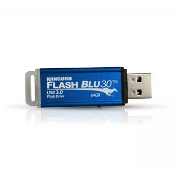 Kanguru FlashBlu30 SuperSpeed USB3.0 16GB |Secure Flash Drive| Physical Write Protect Switch | Windows “Ready Boost” Saderīga