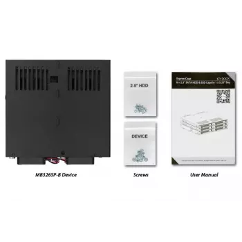 Disk Array Icy Dock MB326SP-B 0 TB Rack 1U Melns