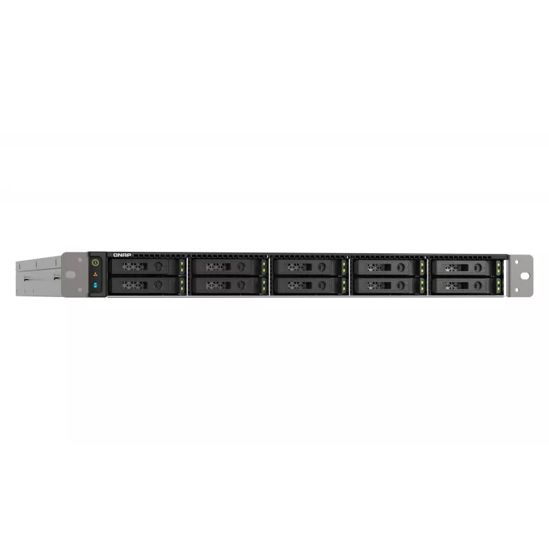 QNAP TS-h1090FU NAS Rack (1U) EPYC 7232P 64 GB DDR4 0 TB QuTS hero Melns, Pelēks