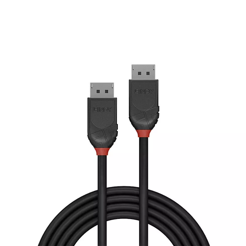 Lindy 1m DisplayPort 1.2 kabelis, Melns Line