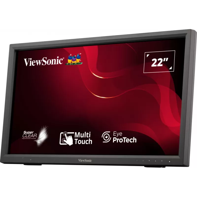Viewsonic TD2223-2 datora monitors 55,9 cm (22 colli) 1920 x 1080 pikseļi Full HD LCD Skārienekrāns Melns