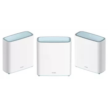 D-Link EAGLE PRO AI AX3200 Mesh sistēma (3 komplektā), balta, iekšēja, Mesh sistēma, barošana, statuss, 740 m², divjoslu (2,4 GHz / 5 GHz)