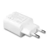 Iekštelpu lādētājs Lindy 73413 — universāls maiņstrāvas 100–240V, izeja 12V 3A, USB-A + USB-C, balts