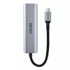 Lindy 4 Port USB 3.2 Gen 2 Type C Hub, USB 3.2 Gen 2 (3.1 Gen 2) Type-C, USB 3.2 Gen 2 (3.1 Gen 2) Type-C, 10000 Mbit/s, pelēks, Alumīnijs, Plastmasa, Apaļais kabelis