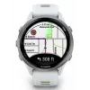 Viedpulkstenis IFIT ICON Forerunner 970 — 1,4 collu (3,56 cm) AMOLED 454×454, GPS, Wi‑Fi, titāna korpuss, silikona siksniņa (balta/dzeltena), 56 g