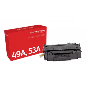 Everyday™ melnais toneris no Xerox, saderīgs ar HP 49A 53A (Q5949A/ Q7553A), standarta ietilpība