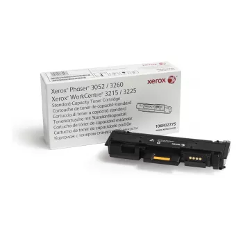 Xerox oriģinālā Phaser® 3052/3260, WorkCentre® 3215/3225 melnā standarta ietilpības tonera kasetne (1500 lapas) - 106R02775