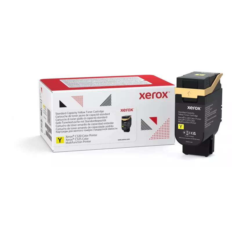 Xerox Genuine ® C320 Color Printer/C325 Color Multifunction Printer dzeltena standarta ietilpības tonera kasetne (1800 lappuses) - 006R04822
