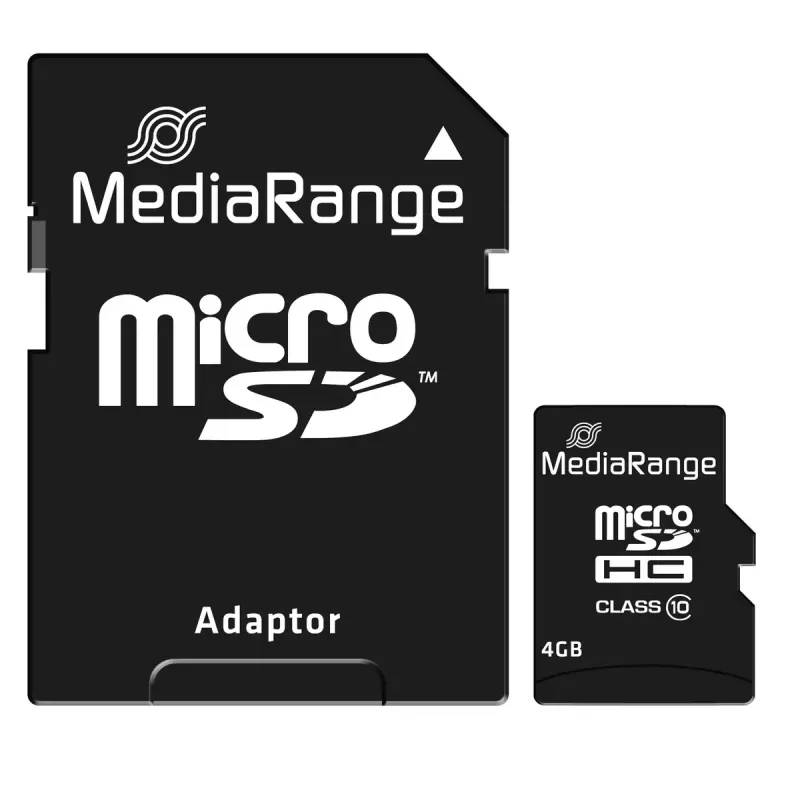 Memory Card MediaRange 4GB MicroSDHC Class 10 MR956