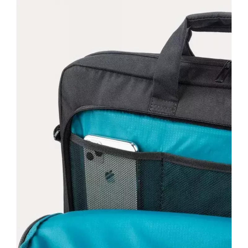 Iepirkumu soma Tucano BORSA NB 17 no pārstrādātas plastmasas, melna/zila