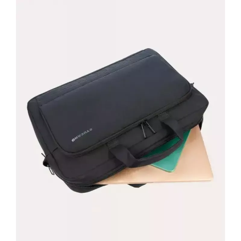 Iepirkumu soma Tucano BORSA NB 17 no pārstrādātas plastmasas, melna/zila