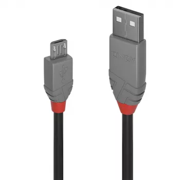 Lindy 1m USB 2.0 Tipa A uz Micro-B kabelis, Anthra Line