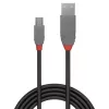 Lindy 0,2 m USB 2.0 Type A uz Mini-B kabelis, Anthra Line