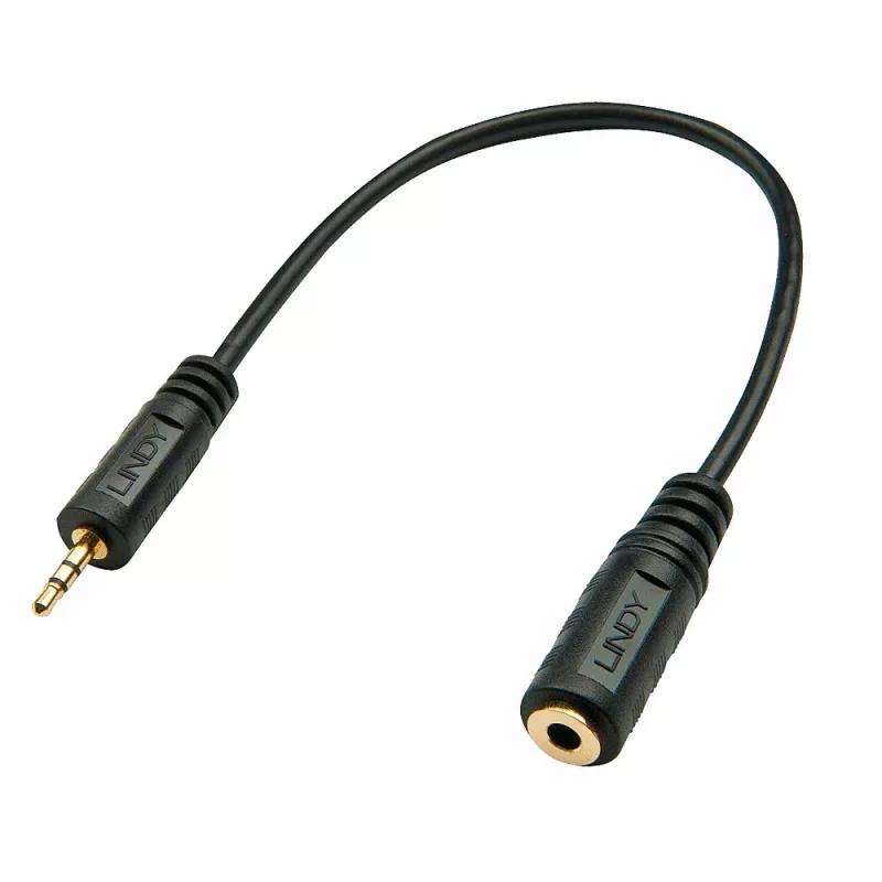 Lindy 2,5 mm vīrišķais uz 3,5 mm sievišķo audio adapteris