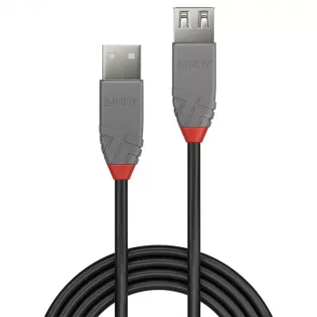 Lindy 0,5 m USB 2.0 A tipa pagarinātāja kabelis, Anthra Line