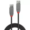Lindy 1m USB 2.0 Type A pagarinātāja kabelis, Anthra Line