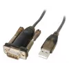 Lindy USB to Serial Converter Lite, pelēks, caurspīdīgs, 1,5 m, USB Type-A, RS-232, vīrišķais, vīrišķais