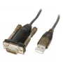 Lindy USB to Serial Converter Lite, pelēks, caurspīdīgs, 1,5 m, USB Type-A, RS-232, vīrišķais, vīrišķais