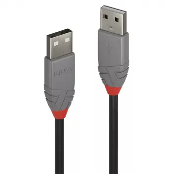 Lindy 0,5 m USB 2.0 Type A uz A kabelis, Anthra Line
