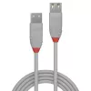 Lindy 1m USB 2.0 Type A pagarinātājs, Anthra Line, pelēks