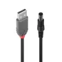 Lindy USB 2.0 Type A uz 5,5 mm līdzstrāvas kabelis, 1,5 m