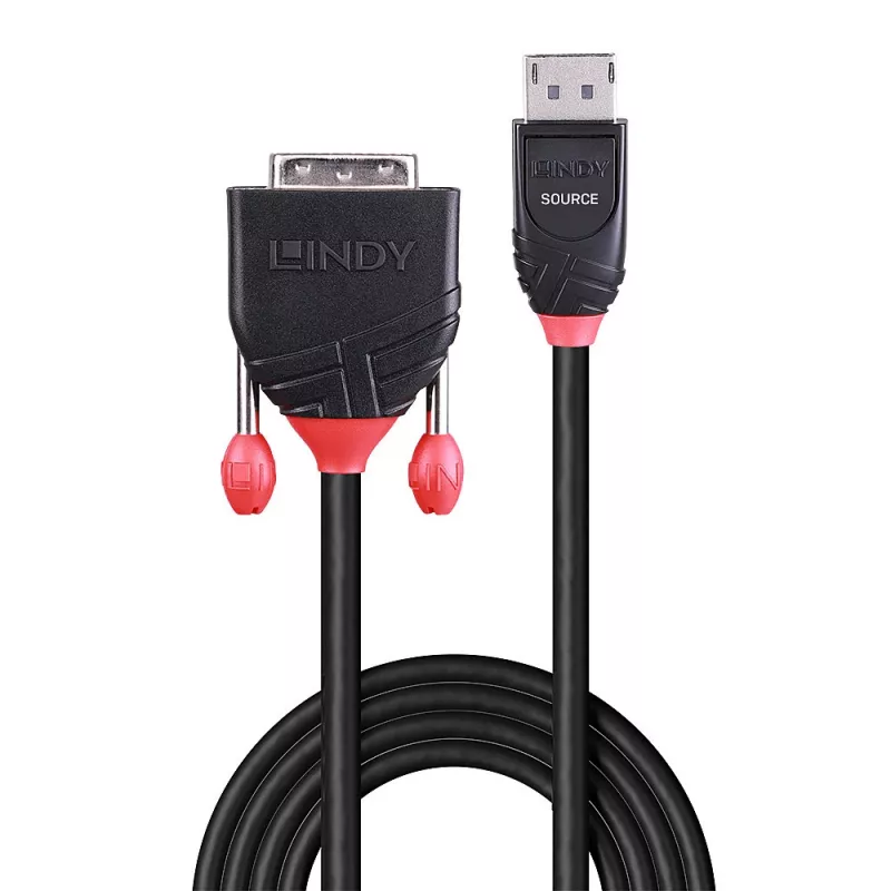 Lindy 2 m DisplayPort uz DVI-D kabelis