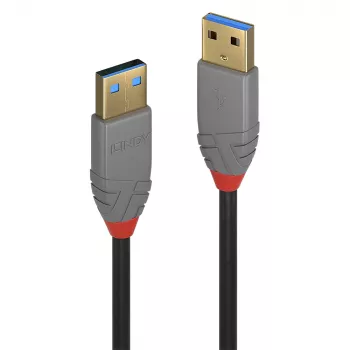USB kabelis Lindy 2m USB 3.2 Type A kabelis 5Gbps Anthra Line