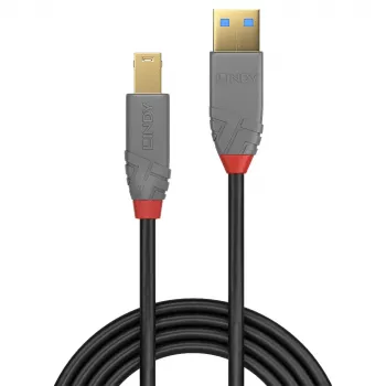 Lindy 5 m USB 3.2 A–B kabelis, 5 Gb/s, Anthra Line