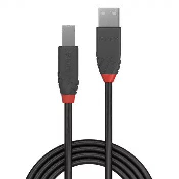 Lindy 7,5 m USB 2.0 A–B tipa kabelis, Anthra Line