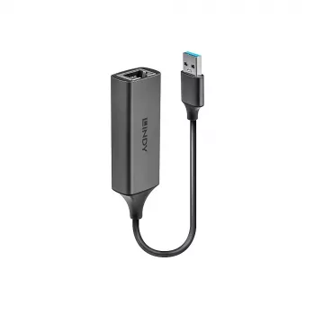 Lindy USB 3.0 Gigabit Ethernet pārveidotājs, vadu, USB, Ethernet, 5000 Mbit/s, sudraba krāsā