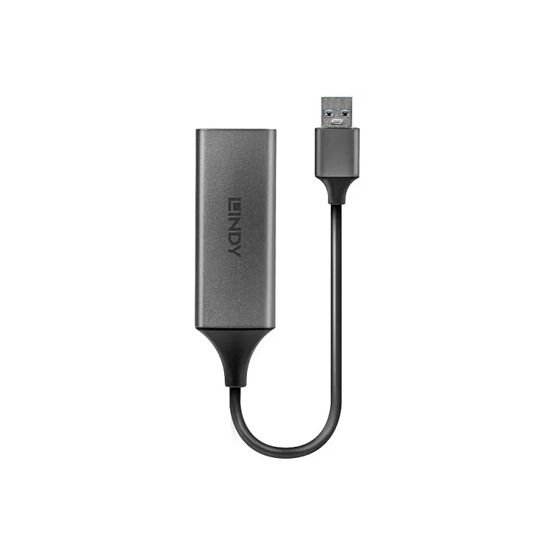 Lindy USB 3.0 Gigabit Ethernet pārveidotājs, vadu, USB, Ethernet, 5000 Mbit/s, sudraba krāsā