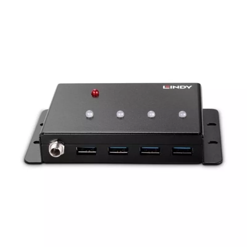USB centrmezgls Lindy 4 portu USB 3.0 metāla centrmezgls