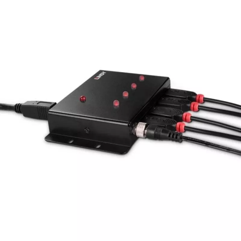 USB centrmezgls Lindy 4 portu USB 3.0 metāla centrmezgls