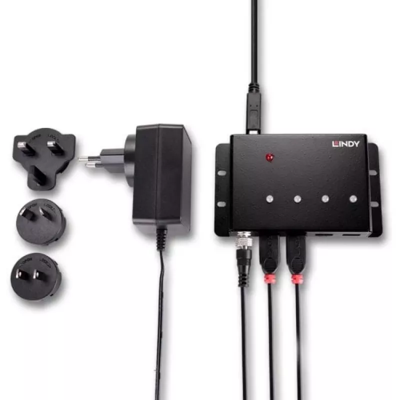 USB centrmezgls Lindy 4 portu USB 3.0 metāla centrmezgls