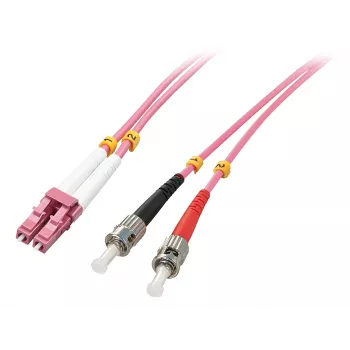 Lindy 46351 InfiniBand/optiskās šķiedras kabelis 2 m LC ST Rozā
