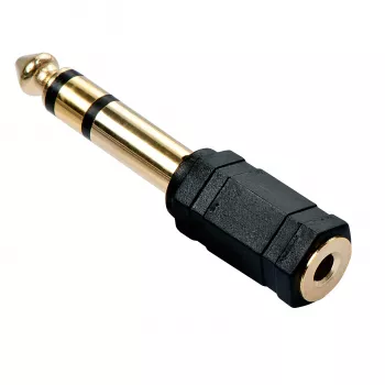 Lindy 3.5 mm stereo ligzda sievišķā → 6.3 mm stereo spraudnis vīrišķais adapteris
