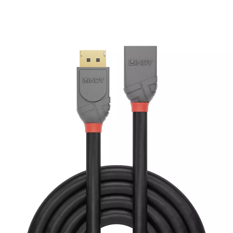 Lindy 3 m DisplayPort 1.4 pagarinātāja kabelis, Anthra Line