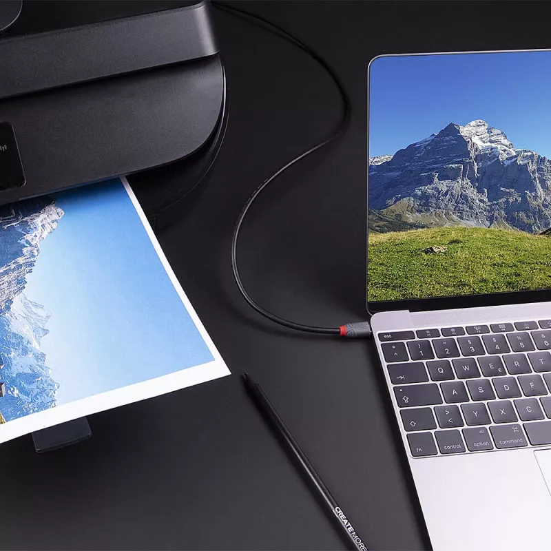 Lindy 3m USB 3.2 C tipa uz B kabelis, Anthra Line