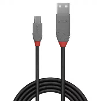 Lindy 0.2 m USB 2.0 Type-A uz Micro-B kabelis, Anthra Line